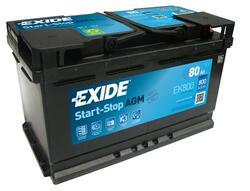 Autobaterie EXIDE Start-Stop AGM, 12V, 80Ah, EK800 - 1