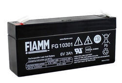 Olověný akumulátor Fiamm FG10301, 3Ah, 6V, (faston 187) - 1