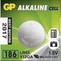 Baterie GP Alkaline 186, AG12, LR43, L1142  1,5V, (Blistr 1ks) - 1