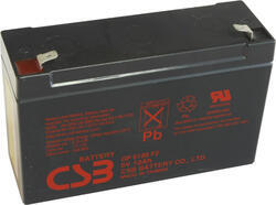 Akumulátor (baterie) CSB GP6120 F2, 6V, 12Ah, Faston 250, široký - 1