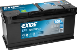Autobaterie EXIDE Start-Stop EFB, 12V, 100Ah, 900A, EL1000