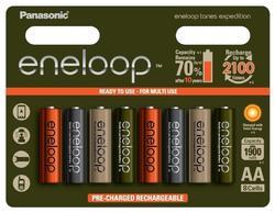 Baterie Panasonic Eneloop Tones Expedition HR 3UTGB, nabíjecí, AA, 2000mAh, (Blistr 8ks) - 1