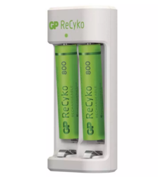 Nabíječka baterií GP Eco E211 + 2× AAA 800 ReCyko, B51211, (USB) 1604821111 - 1