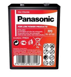 Baterie Panasonic zinco-carbon, PP9 6F100, 9V (1ks)