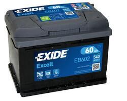 Autobaterie EXIDE Excell 12V, 60Ah, 540A, EB602 - 1