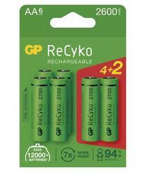 Baterie GP ReCyko 2700 AA, HR6, Ni-Mh, nabíjecí, 1032226270 (Blitr 6ks) - 1