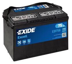Autobaterie EXIDE Excell 12V, 75Ah, 770A, US, EB758 - 1
