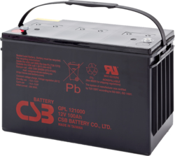 Akumulátor (baterie) CSB GPL121000, 12V, 100Ah, zapuštěný závit M6, M8 - 1