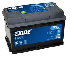 Autobaterie EXIDE Excell 12V, 71Ah, 670A, EB712 - 1