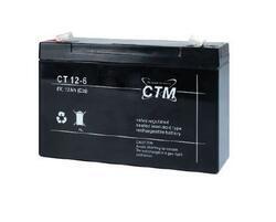 Akumulátor (baterie) CTM/CT 6-12 (12Ah - 6V - Faston 187) - 1