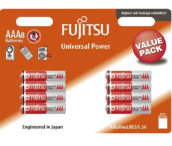 Baterie Fujitsu Universal Power AAA, LR03, alkaline, FU-LR03UP-8B, (Blistr 8ks)