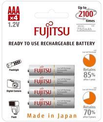 Baterie Fujitsu HR-4UTCEU-4B, AAA, White, 750mAh, (blistr 4ks), nabíjecí