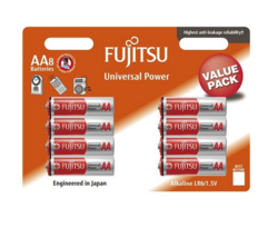 Baterie Fujitsu Universal Power AA, LR6, alkaline, FU-LR06UP-8B, (Blistr 8ks)