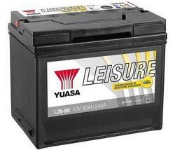 Trakční baterie GS-YUASA Leisure 80Ah, 12V, 540A, baterie pro volný čas - 1