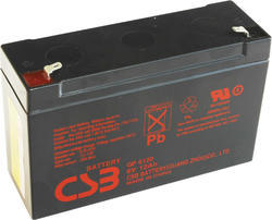 Akumulátor (baterie) CSB GP6120, 6V, 12Ah, Faston 187, F1, úzký - 1