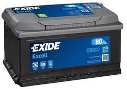 Autobaterie EXIDE Excell 12V, 80Ah, 700A, EB802 - 1