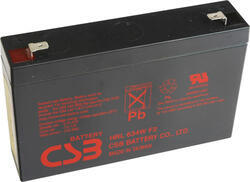 Akumulátor (baterie) CSB HRL634W F2, 6V, 9Ah, Faston 250, široký - 1