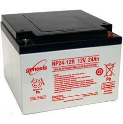 Záložní akumulátor (baterie) Genesis NP 12-24, 12V, 24Ah, Závit, M5 - 1
