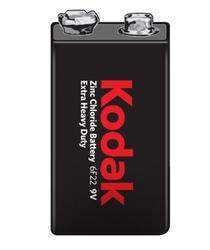 Baterie Kodak 6F22, 9V, Zinc-Chloride, 9V, 1ks výprodej 07/2019