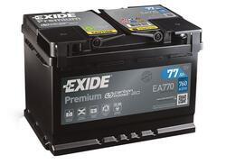 Autobaterie EXIDE Premium, 77Ah, 12V, 760A, EA770, Carbon Boost - 1