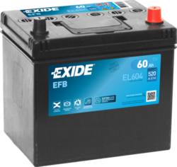 Autobaterie EXIDE Start-Stop EFB, 12V, 60Ah, 520A, EL604 - 1