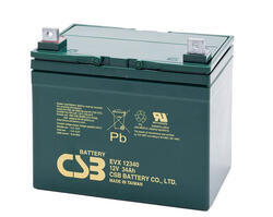 Akumulátor (baterie) CSB EVX12340, 12V, 34Ah, šroubová spojka M6 - 1
