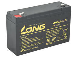 Baterie Long 6V, 12Ah olověný akumulátor F1 - 1
