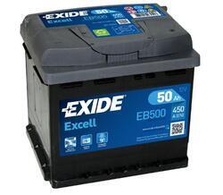 Autobaterie EXIDE Excell 12V, 50Ah, 450A, EB500 - 1