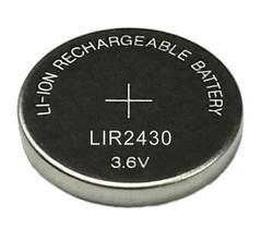 Knoflíkový akumulátor LIR2430, 3,6V, Li-Ion, nabíjecí, (Blistr 1ks) - 1