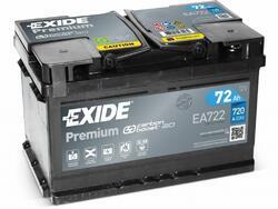Autobaterie EXIDE Premium, 12V, 72Ah, 720A, EA722, Carbon Boost - 1