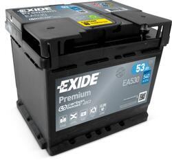 Autobaterie EXIDE Premium, 12V, 53Ah, 540A, EA530, Carbon Boost - 1