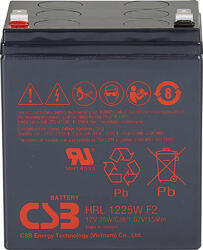 Akumulátor (baterie) CSB HRL1225W F2, 12V 5,8Ah, Faston 250, široký - 1
