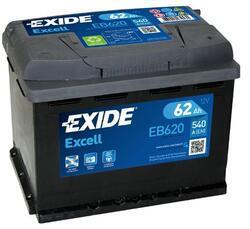 Autobaterie EXIDE Excell 12V, 62Ah, 540A, EB620 - 1