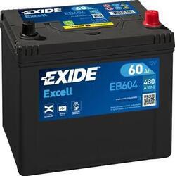 Autobaterie EXIDE Excell 12V, 60Ah, 4800A, EB604 - 1