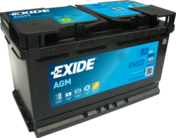 Autobaterie EXIDE Start-Stop AGM, 12V, 82Ah, EK820 - 1