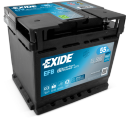 Autobaterie EXIDE Start-Stop EFB, 12V, 55Ah, 540A, EL550  