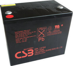 Akumulátor (baterie) CSB GPL12750, 12V, 75Ah, zapuštěný závit M6, M8 - 1