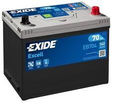 Autobaterie EXIDE Excell 12V, 70Ah, 540A, EB704 - 1
