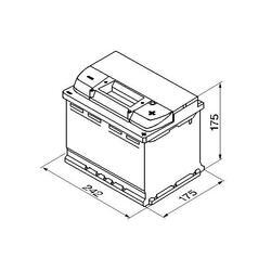 Autobaterie BOSCH Silver S5 004, 61Ah, 12V, 600A, 0 092 S50 040 - 2