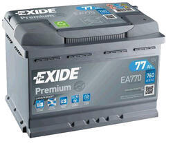 Autobaterie EXIDE Premium, Carbon Boost, 77Ah, 12V, 760A, EA770 - 2