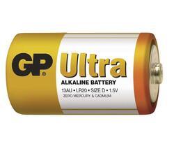 Baterie GP 13AU Ultra Alkaline, R20, D, (Blistr 2ks) - 2