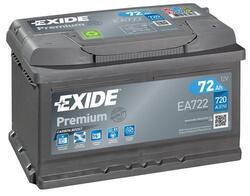 Autobaterie EXIDE Premium, 12V, 72Ah, 720A, EA722, Carbon Boost - 2