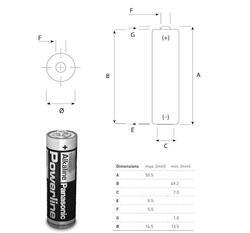 Baterie Panasonic Powerline Industrial Alkaline, LR6, AA, 1ks - 2