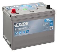 Autobaterie EXIDE Premium, 12V, 75Ah, 630A, EA755, Carbon Boost, Levá - 3