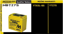 Motobaterie Motobatt MBTZ7S 12V, 6,5Ah, 100A (YTX5L-BS, YTZ6S, YTZ7S) - 4