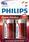 Baterie Philips LR20,  D,  Power Alkaline,  (Blistr 2ks)