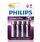 Baterie Philips FR6,  AA,  Lithium Ultra,  (Blistr 4ks)
